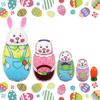 Easter Bunny Russian Nesting Dolls Toys 5pcs Russian Matryoshka Animal Rabbit Wooden Matryoshka Dolls for Kids