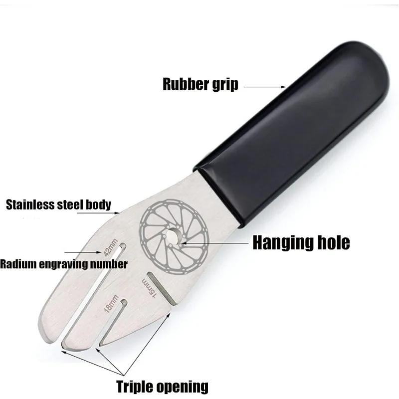 Bike Gap Regulator Bicycle Disc Flattening Correction Wrench Stainless Steel Tool for MTB Bike Disc Rotor Brake Alignment Tool