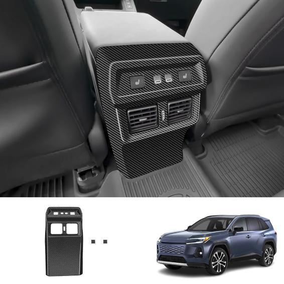 For Daily Driving Carbon Fiber Rear Armrest Vent Cover Rear Armrest Air Outlet Trim Armrest Air Trim ABS Plastic Material
