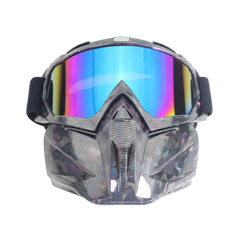 

Directly supplied motorcycle off-road goggles with detachable face shield, outdoor eyeglasses, helmet goggles, and protective eyewear Color-Changing Brilliance