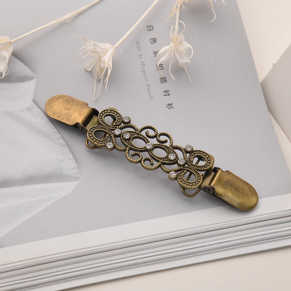 Broșă Vortex Retro Aliaj European și American Cataramă Eșarfă Clip Pulover Clip Guler Cardigan