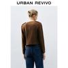 UR Women's Urban Chic Metal Buckle Round Neck Jacket