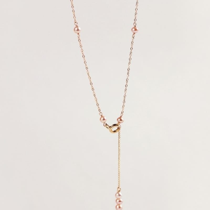 Less is more Y PEARL 14K GOLDFILLED NECKLACE