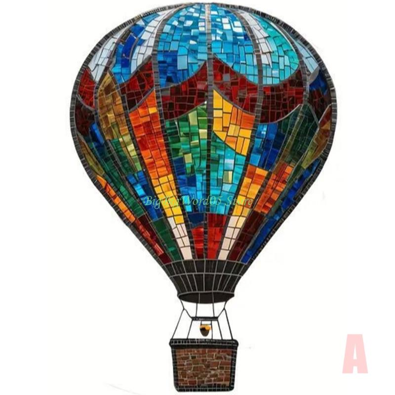24TE Vibrant Acrylic Hot Air Balloon Decoration Hanging Kids Room Garden Party Supply