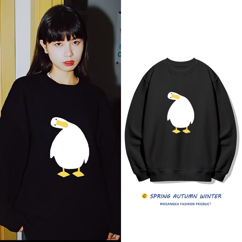 

Женская осенняя зимняя свободная толстовка с круглым вырезом