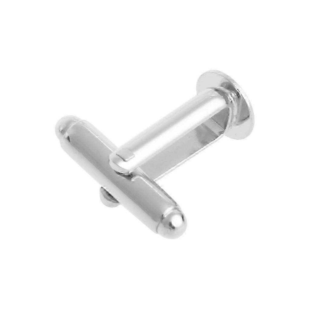 Piercing Classic 10 Pcs Men's Cufflinks Cuff Link Silver Tone Backs Blanks 0.31 [jkw]