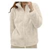 Giacca da Donna Leggera Taglie Forti con Zip in Pile Capospalla Inverno Autunno