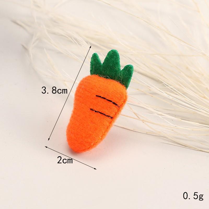 Handmade Cartoon Carrot Brooch & Hair Clip Accessories Open Back