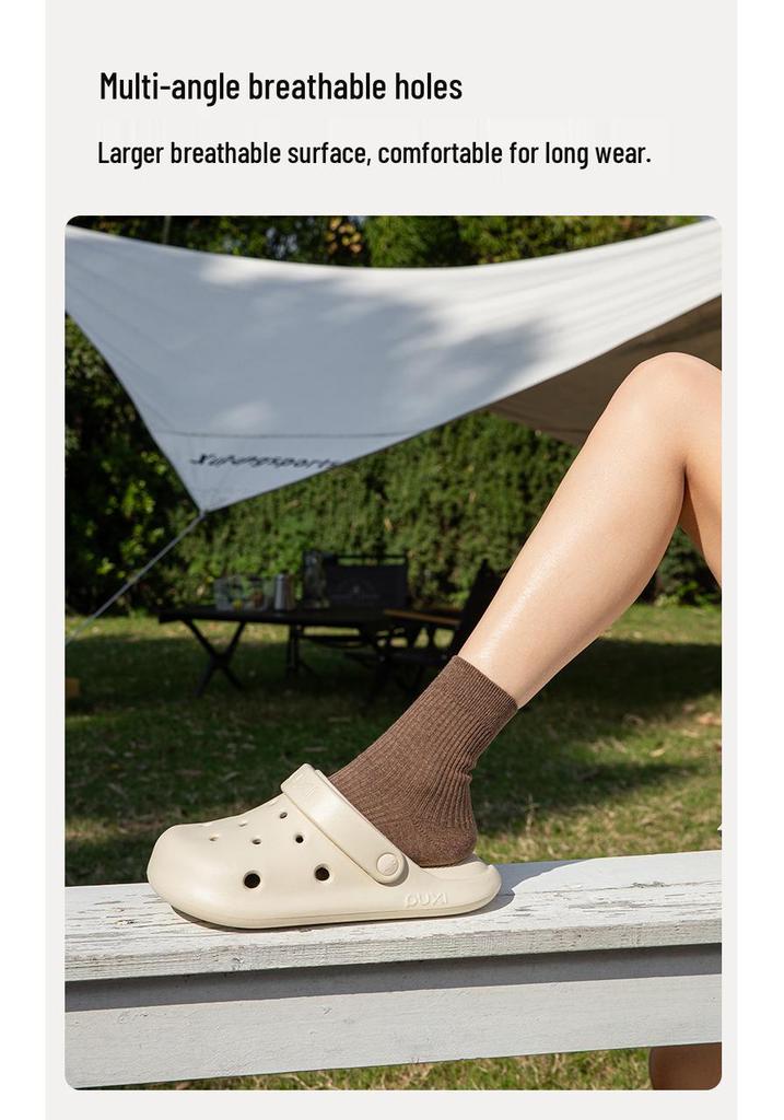 PUXI Women's Summer EVA Sandals - Soft, Elastic, Non-slip Closed-toe Slippers for Home & Outdoor Use