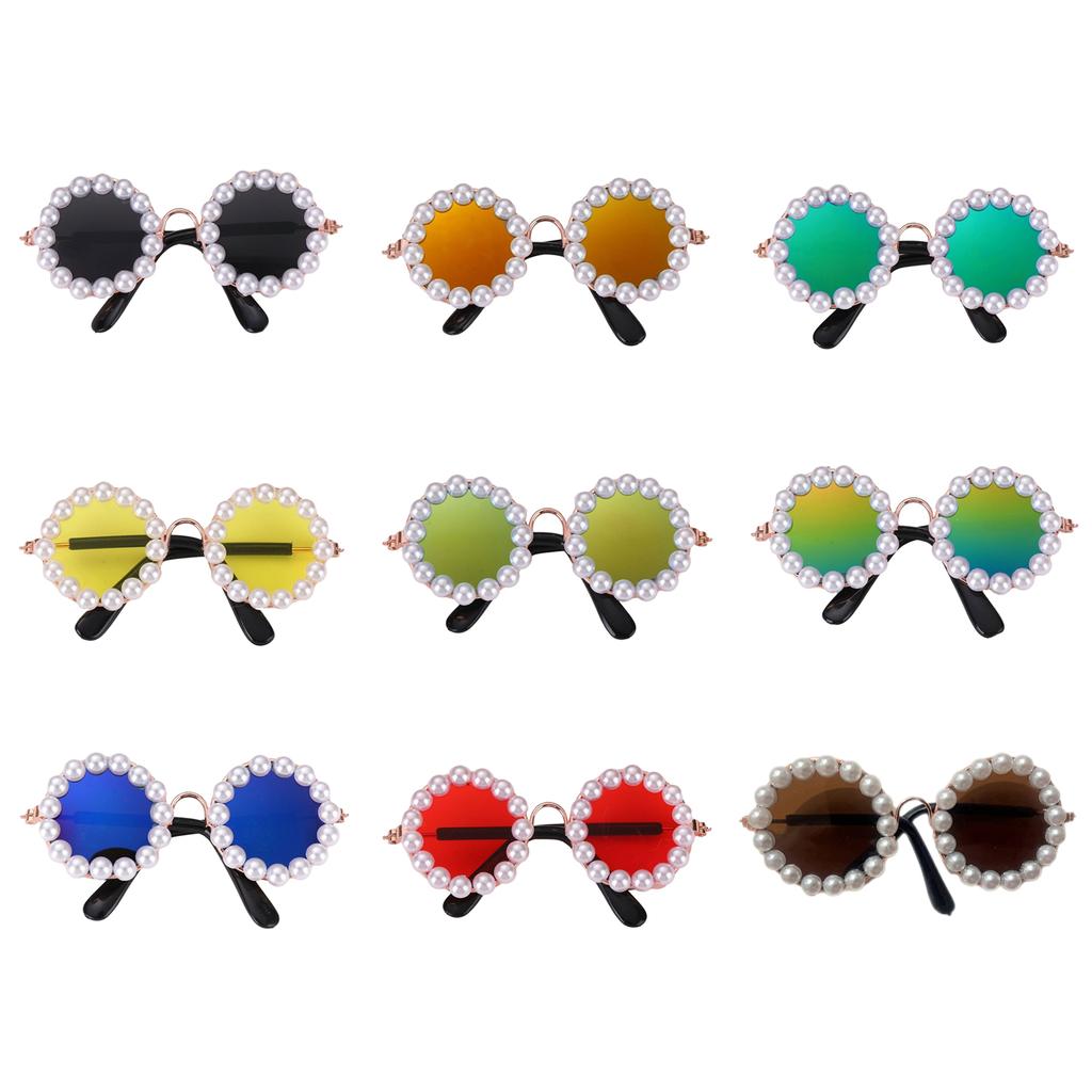 Pet Mini Sunglasses Pearls Colorful Glasses Dog Goggles Cute Sunglasses Photo Glasses Pet Goggles Pet Glasses