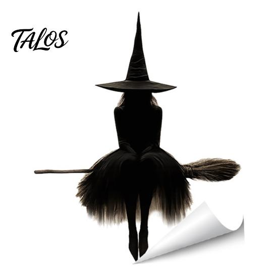 Removable Window Stickers Halloween Witch/Ghost Clings, Static Glass Stickers, Waterproof PVC Decals, Film Decorative for Home Store And Holiday Party