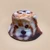 Front And Back Wearing Spoof Hip Hop Animal Print Bucket Hat Men And Women Sunshade Funny Personality Bucket Hat