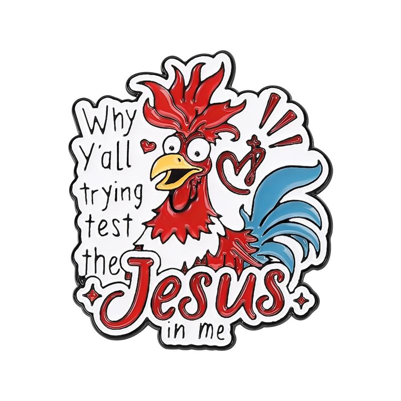 Catholic Saint Cross Medal Enamel Pins Jesus Christ Is Lord God Virgin Mary Latin Prayer Brooches Lapel Badge Jewelry Gifts