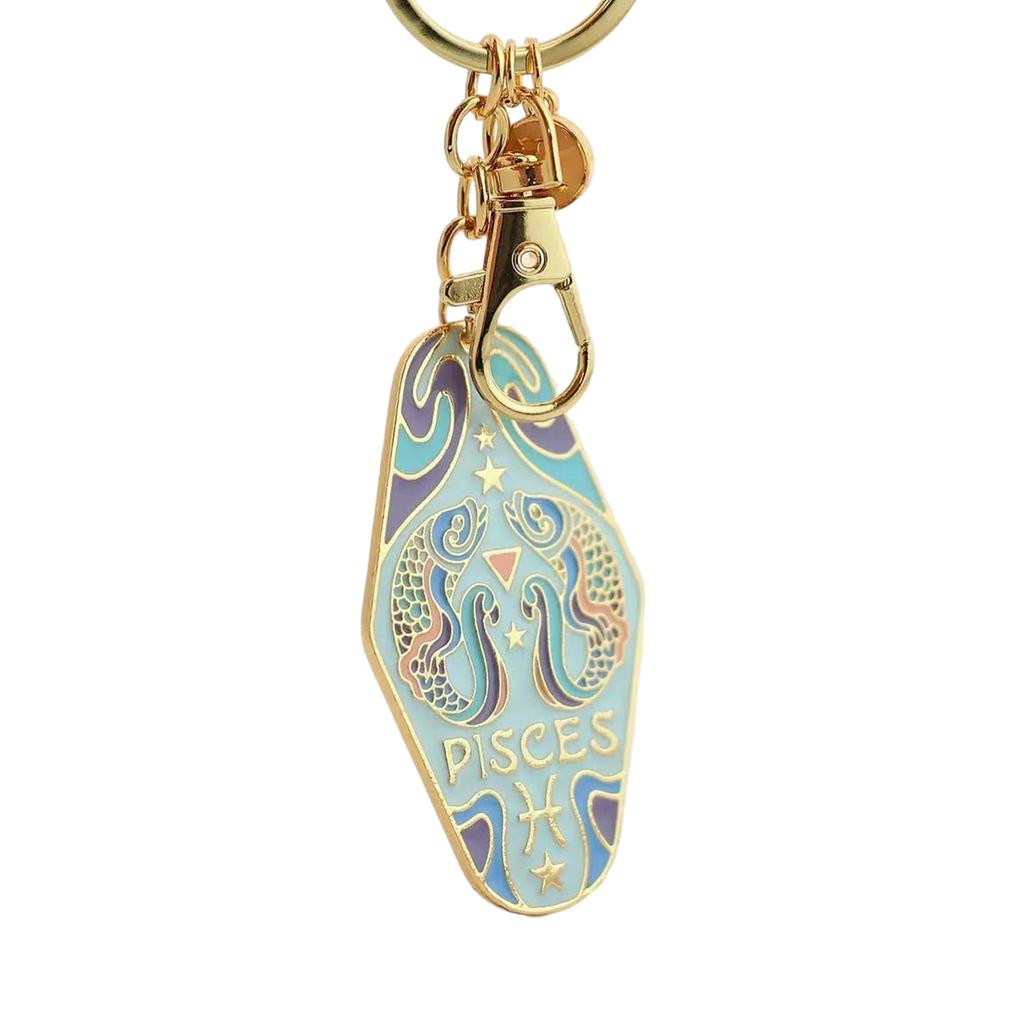 Chinese 12 Constellation Alloy Keychain Enamel Hanging Carabiner For Bag Decoration Birthday Gift Rustproof Metal Charm