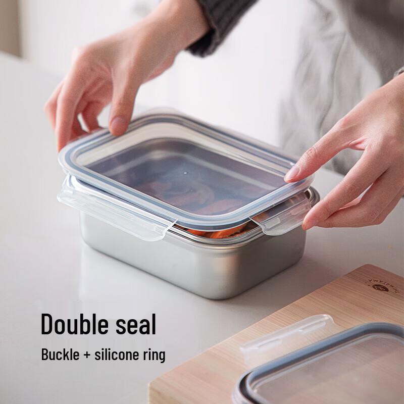 NIVORCE 304 Stainless Steel Food Storage Container