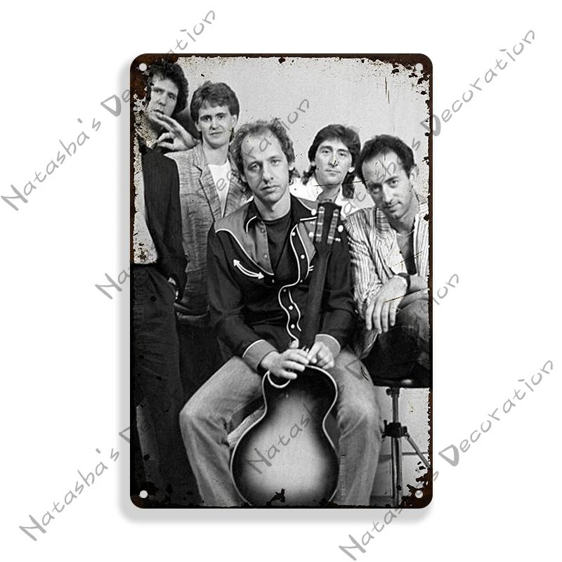 Rock Band Metal Plate DIRE STRAITS Band Decorative Plate Metal Tin Sign Vintage Metal Plaque Bar Club  Signs Wall Decor