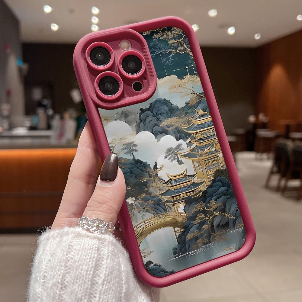Landscape Pavilions Towers Phone Case for Xiaomi Redmi Note 14 13 12s 12 11 10 9s 9 8 7 A5 Pro Plus 4G 5G Soft TPU Back Cover