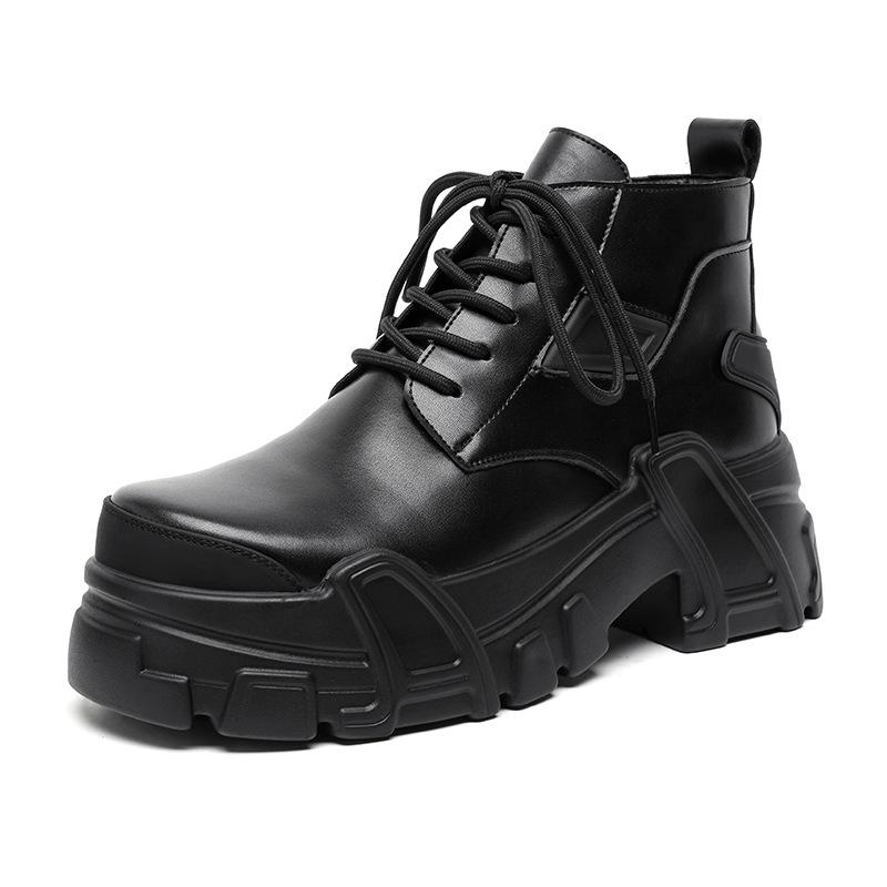 

Туфли дерби меха мужские новые на платформе с увеличением высоты ботинки-локомотивы Дарта Вейдера универсальные удобные повседневные ботинки Мартин 4324-R 38 чёрный