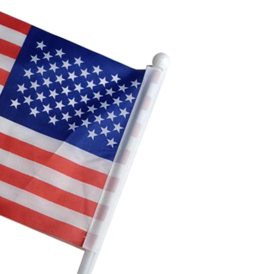 Glowing Flag Handheld Vivid Color LED Holiday Decoration Luminous Mini American Stick Flag