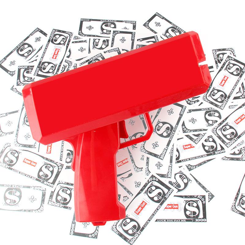 New Fantastic Electric Spray Money Gun Money Gun Dollar Spray Money Gun Shoot Money Spit Money Gun Toy