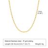 Women's Fashion Rugby Beads Chain Chokers Necklaces, Gold Color Stainless Steel Collar Necklace Gifts Jewelry To Girls Lover