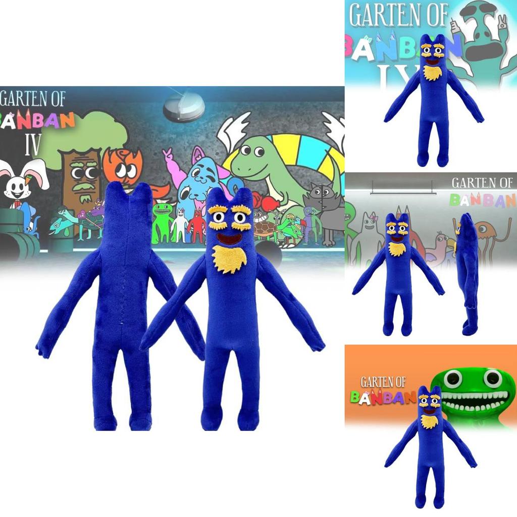 Adorable Purple Yellow Mustache Garten Of Banban Plush Toy Soft Pp Cotton Stuffed Doll