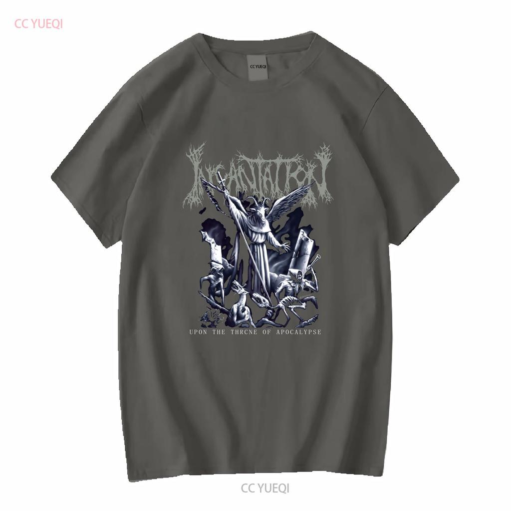 Incantation upon throne T shirt death metal suffocation nile immolation long or short sleeves vintage Washed Soft streetwear