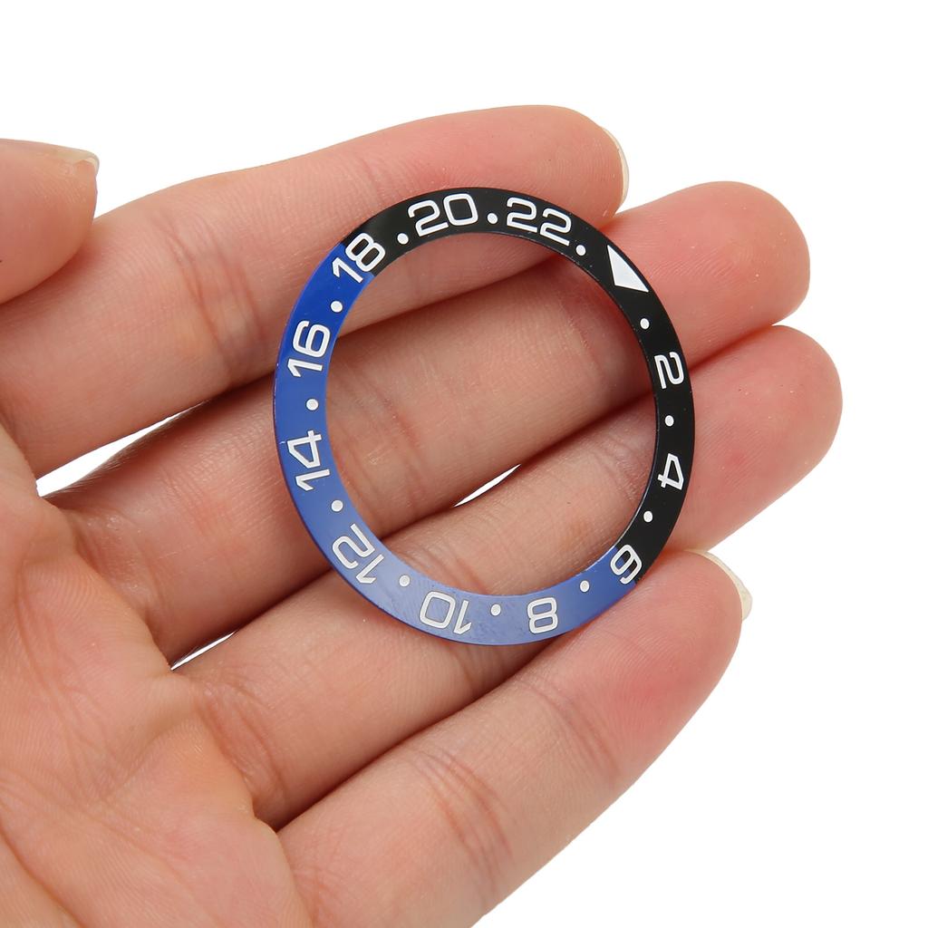 Ceramic Watch Bezel Insert 40mm Outer Diameter Wristwatch Loop Ring Replacement Parts Black Blue