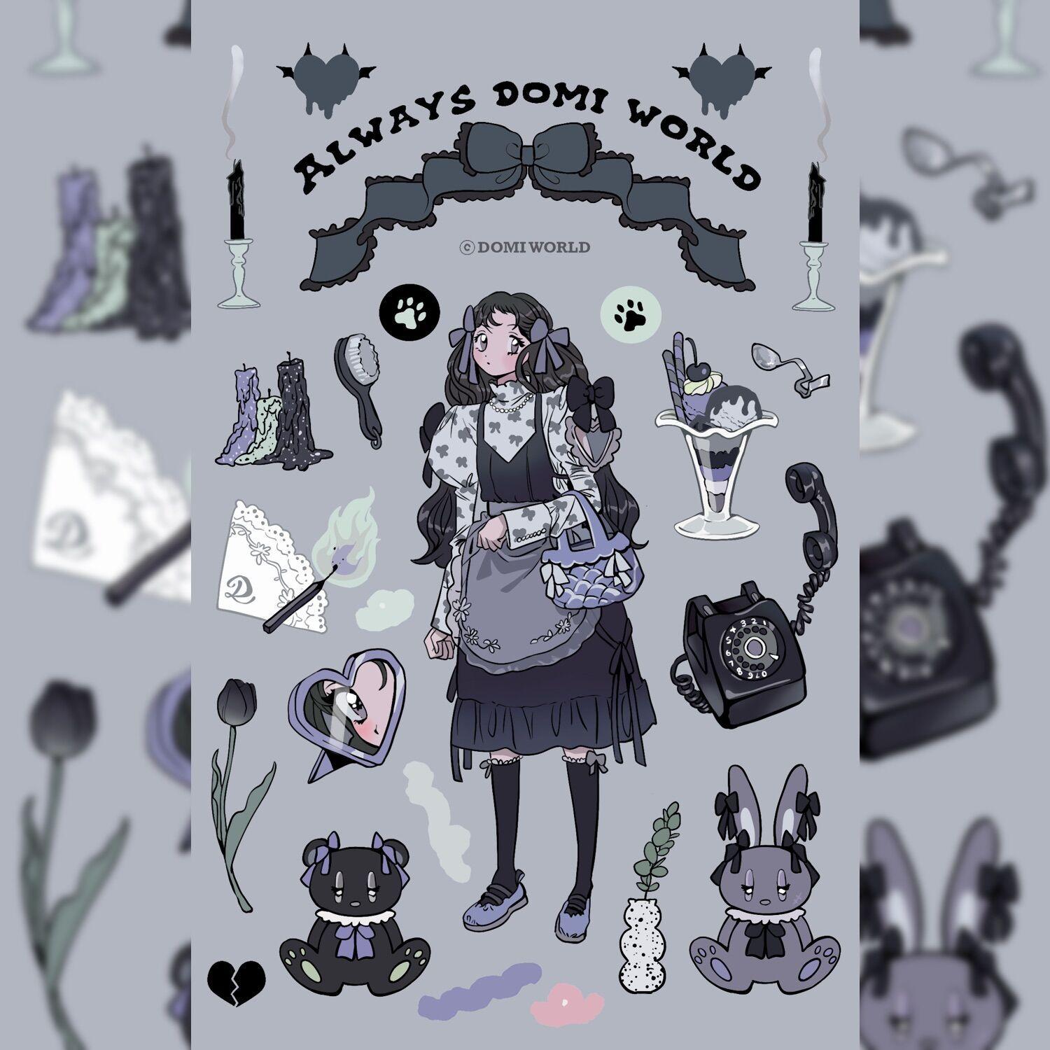 

Корейские популярные наклейки с персонажами Sweet Asia Wind Ins Korean Anime Girl Handbook Material Goo Card Stickers