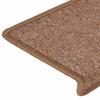 Step Mats 30 Pcs. 65 X 21 X 4 Cm Brown Rectangular Edge