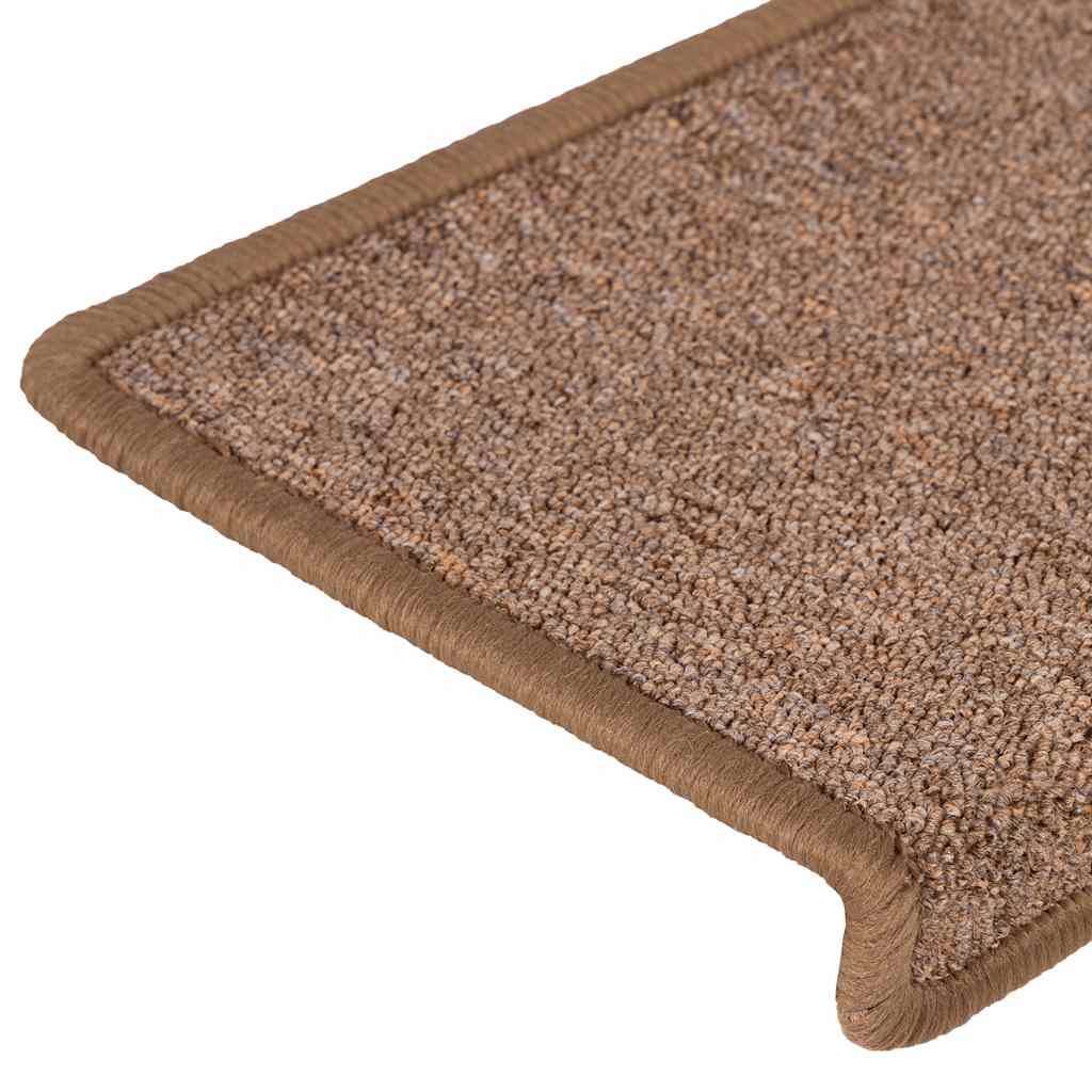 Step Mats 30 Pcs. 65 X 21 X 4 Cm Brown Rectangular Edge