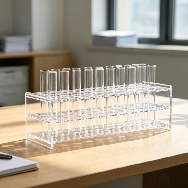 Test Tube Rack for Centrifuge Tube, Clear Test Tube Holder Centrifuge Tube Holder Labortory Display Stand for Test Tube