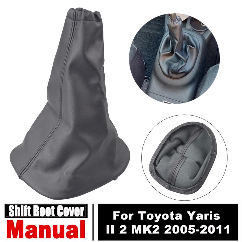 New PU Leather Gear Stick Shift Lever Gaiter Boot Cover Case For TOYOTA YARIS II 2 MK2 2005 2006 2007 2008 2009 2010 2011