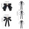 Luxury Solid Color Black Ribbon Pin Rhinestones Multi-layer Funerals Memorial Pin Pearl JK Ribbon Badge Brooch Parties