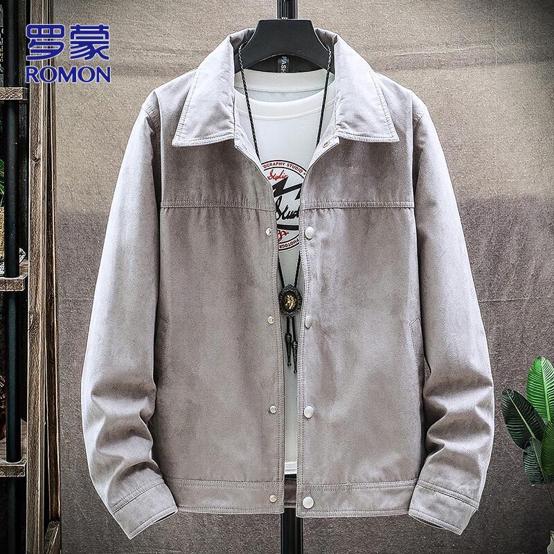 ROMON Men's Autumn/Winter Casual Collared Jacket