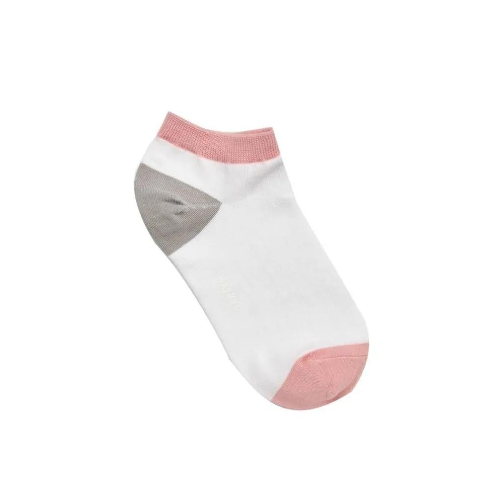 HISS5F004WT_Women's Puppy Cotton Blend Color Block Ankle Socks 3-Piece Set