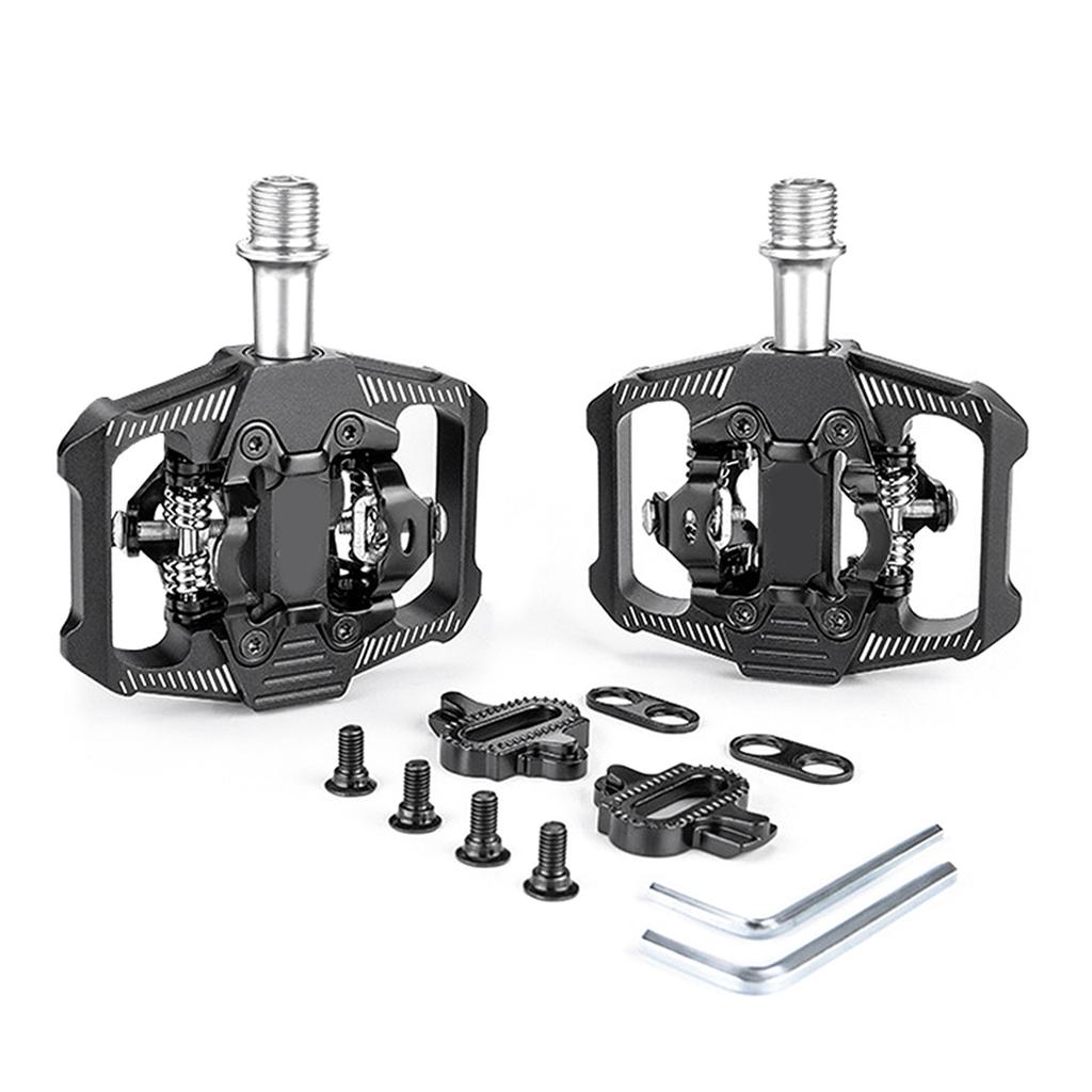 Double-sided Clip Pedals Pedals Cycle Pedals with Cleats Replacement For Mountain Pedal System