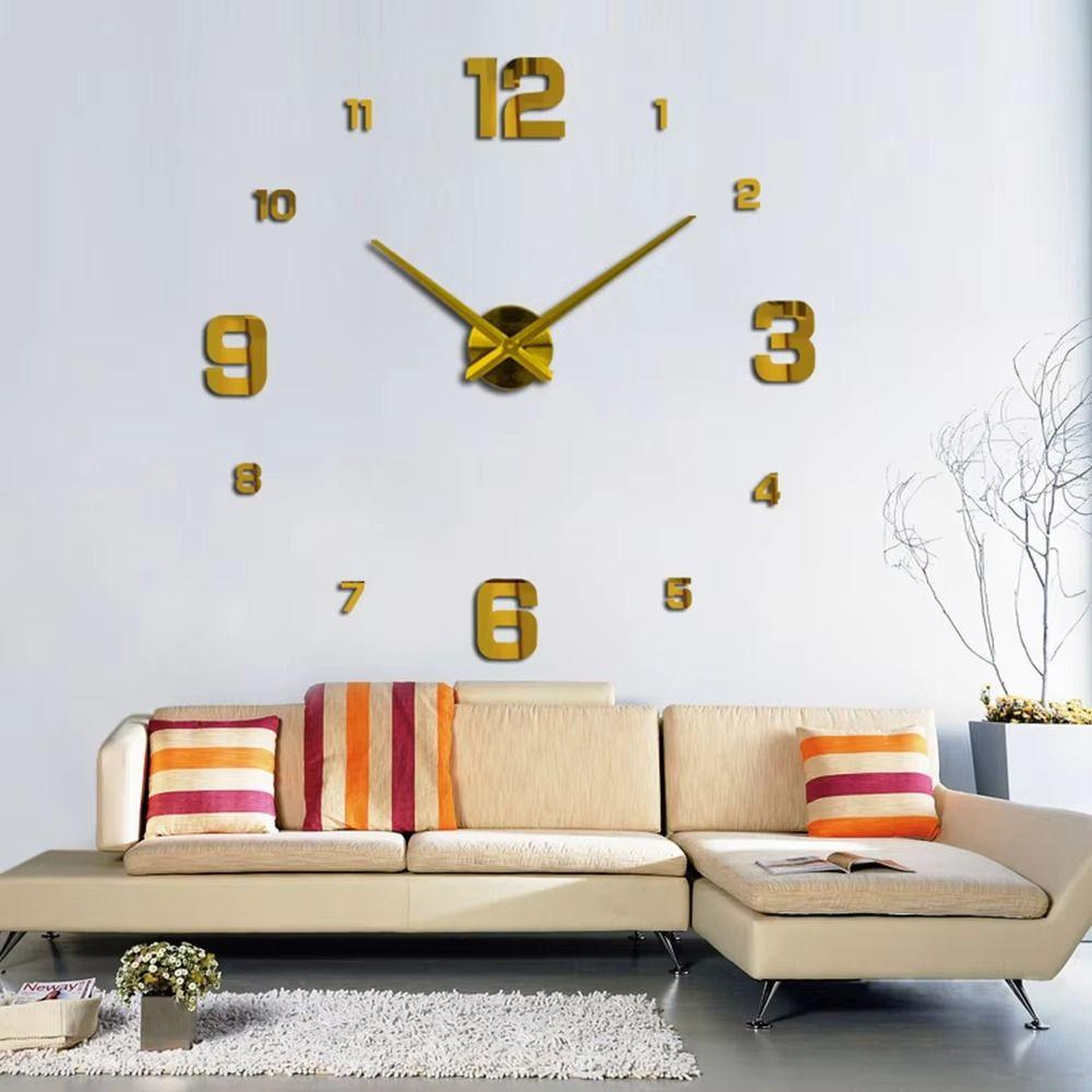 Silent Digital Clock Minimalist Hanging Clock Creative Wall Clock  Bedroom