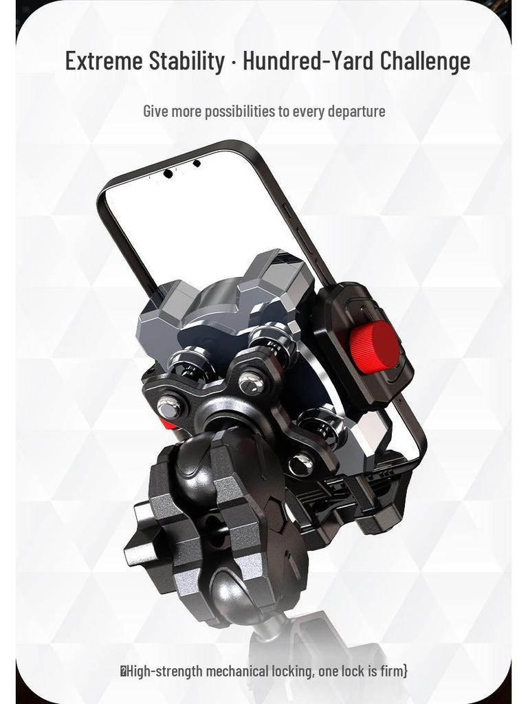 Anti-Shake Phone Mount for Delivery Riders & E-Bikes