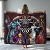 Anime Overlord Print Flannel Blanket High Quality Warm Comfortable Cover for All Seasons Perfect for Gifts Home Decor