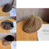 Simple Solid Color Suede Casual Beret For Fall Winter Sun Protection Women