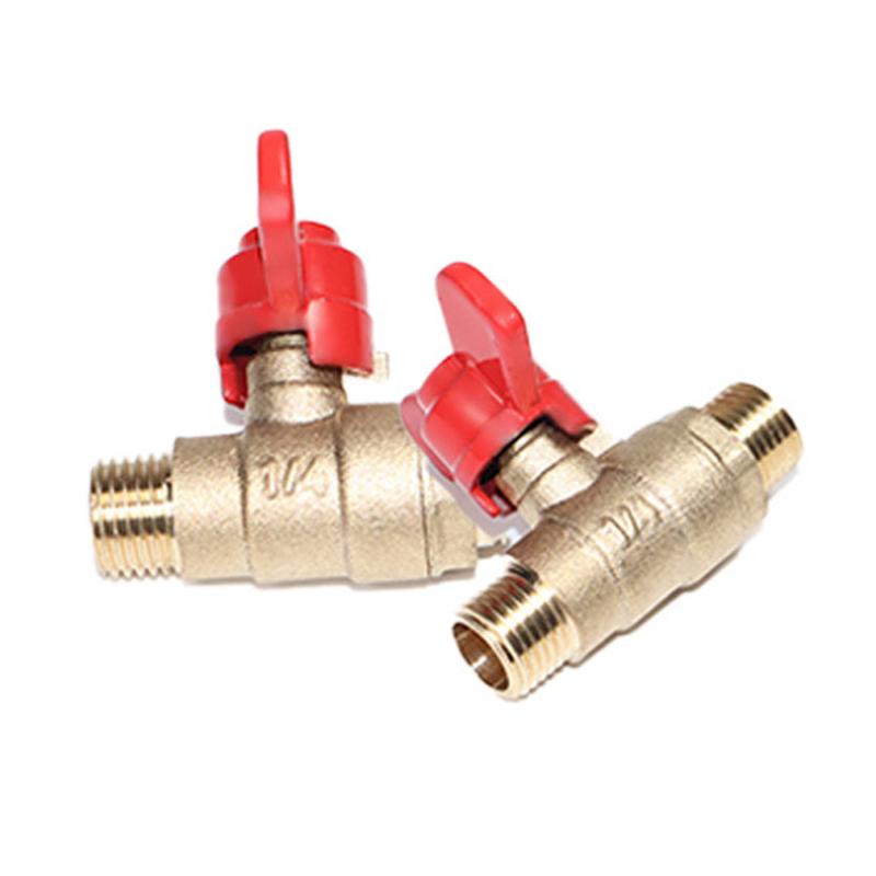 1 Piece Air Compressor Water Gas Oil Shut Off Valve Butterfly Stem Brass Ball Valve 1/4" 3/8" 1/2" Bsp Threaded Male To Female