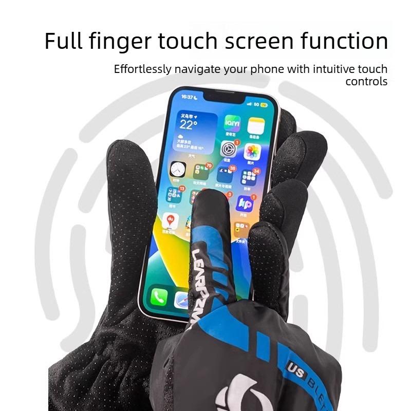 Cycling Winter Cycling Gloves Warm Velvet Winter Windproof Waterproof Outdoor Motorcycle Takeaway Cold Cotton Gloves