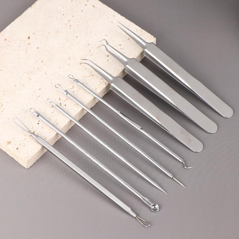 5/7/8Pcs Ultra-Fine Cell Pimples Blackhead Clip Tweezers Beauty Face Health Salon Special Blackhead Remover Acne Needle Tool