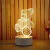 Cute 3D Acrylic LED Night Light Touch Control Mode Decorative Table Illusion for Children