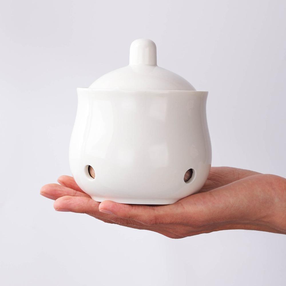 Breathable Ventilated Garlic Keeper Ceramic Garlic Container Garlic Storage Jar Dried Chilies