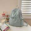 Lightweight Solid Color Backpack Travel Backpack Large Capacity Student Schoolbag