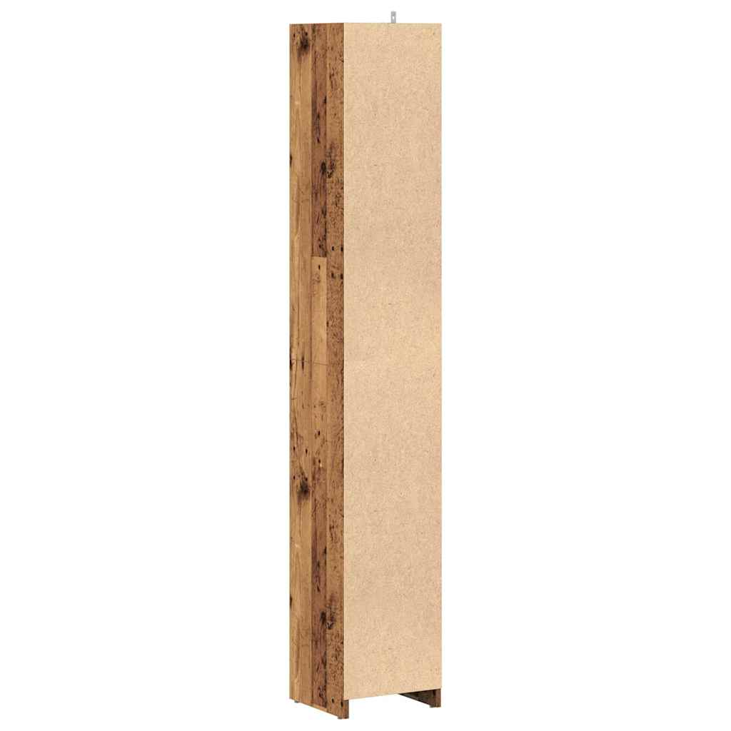 Vidaxl Szafka Łazienkowa, Stare Drewno, 30X30X183,5 Cm