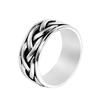European and American Personalized Retro Woven Viking Men's Titanium Steel Ring, Stainless Steel Ring Fashion Daily Jewelry Gift Accessories