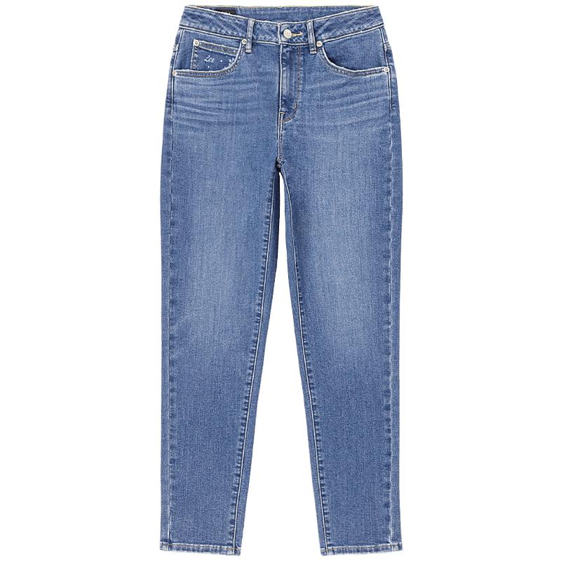 

Lee Women s 413 Brushed Slim Straight Leg Jeans, Medium Blue 27